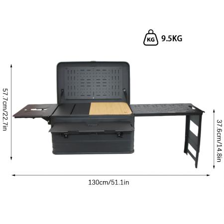 Scatola in alluminio IGT per esterni, accessori combinati leggeri, set di scatole da campeggio in lega di alluminio 