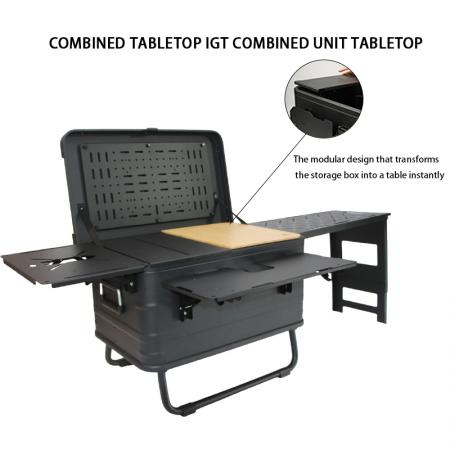 Scatola in alluminio IGT per esterni, accessori combinati leggeri, set di scatole da campeggio in lega di alluminio 