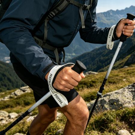 Bastoncini da trekking nordici ultraleggeri per esterni, in alluminio 7075, fibra di carbonio, sughero e EVA. 