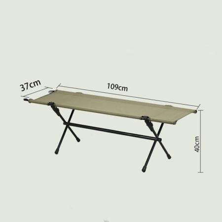 Mobili da esterno, sedia da giardino moderna su misura in alluminio, sgabello doppio pieghevole e portatile, doppio e lungo.