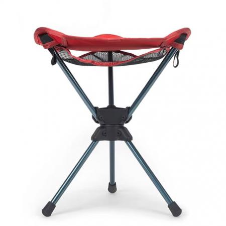 Sedia/sgabello portatile compatto in alluminio e tessuto Oxford 600D, leggero, girevole a 360°, ideale per esterni, campeggio.