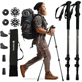 Bastoncini da trekking regolabili in alluminio 6061 e 7075 con impugnatura in EVA
