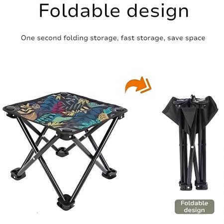 Sgabello pieghevole portatile a mano dal design moderno per esterni, campeggio, picnic, viaggio e spiaggia 