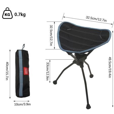 Sedia da campeggio ultraleggera per backpacking ed escursionismo, leggera, compatta e portatile per esterni 