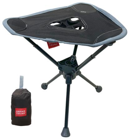 Sgabello da campeggio pieghevole girevole a 360° a 3 gambe in lega di alluminio, portatile per esterni, per pesca ed escursionismo 
