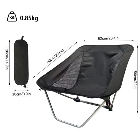 Sedia pieghevole in alluminio ultraleggera personalizzata all'ingrosso per campeggio e pesca, moderna sedia per mobili da esterno