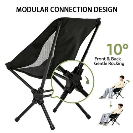 Sedia da campeggio portatile leggera in alluminio e tessuto Oxford per escursioni, facile da montare, sedia pieghevole compatta 