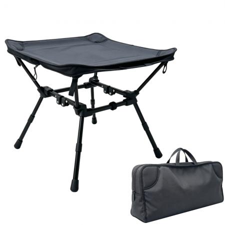 Mini sgabello da campeggio quadrato in alluminio, sedia pieghevole portatile ultraleggera, tavolino da campeggio compatto 2 in 1 da viaggio 