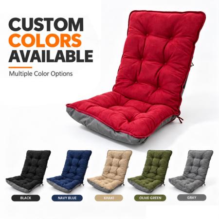 Fodera per cuscino per sedia da campeggio in peluche – Fodera imbottita per seduta e schienale a tutta lunghezza 55×125 cm 