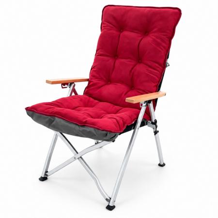 Fodera per cuscino per sedia da campeggio in peluche – Fodera imbottita per seduta e schienale a tutta lunghezza 55×125 cm 
