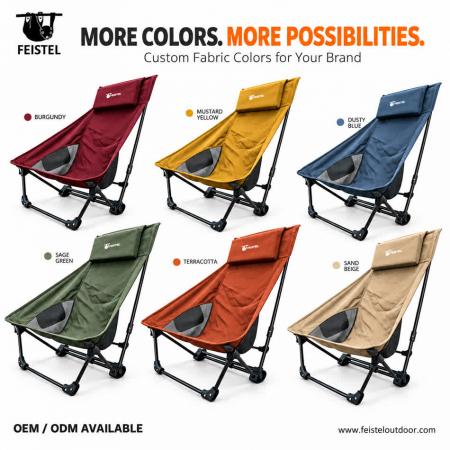 Sedia da campeggio a dondolo reclinabile XL | Alluminio 1,75 kg 150 kg | FEISTEL 