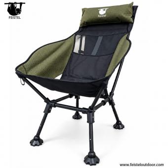 Sedia da campeggio con cuscino schienale alto