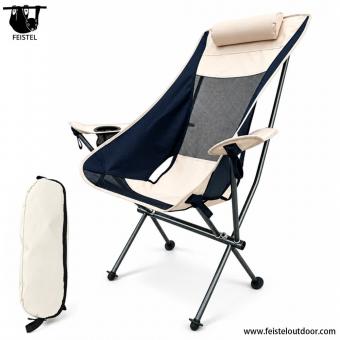 Sedia relax da campeggio a schienale alto