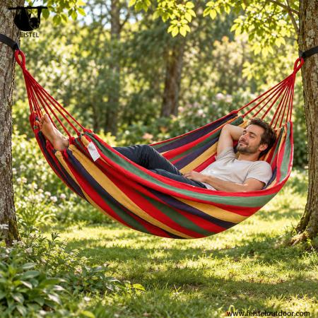 feisetel amaca da campeggio portatile in nylon con cinghie per alberi da esterno 