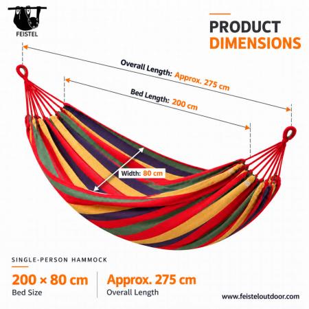 feisetel amaca da campeggio portatile in nylon con cinghie per alberi da esterno 