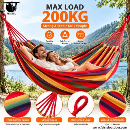 feisetel 2019 venditore amazon 2 persone tutte le stagioni portatile 75D nylon paracadute amaca da campeggio 