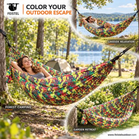 feisetel amaca portatile per paracadute da campeggio da giardino da viaggio in nylon da esterno 