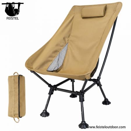 Sedia da Campeggio Pieghevole Oversize – Sedia a Luna Leggera con Portata di 150 kg, Telaio in Alluminio 7075, Rete in Poliestere 600D e Borsa da Trasporto 